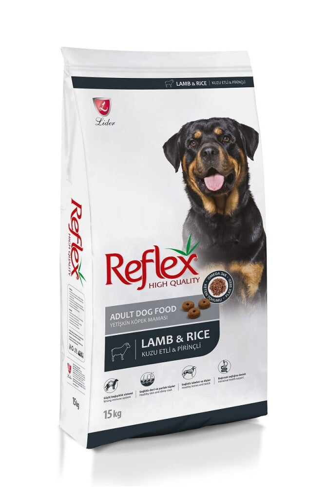 Reflex Kuzu Etli Ve Pirinçli Yetişkin Köpek Maması 15 KG | SRC: Barcode: 8698995028707